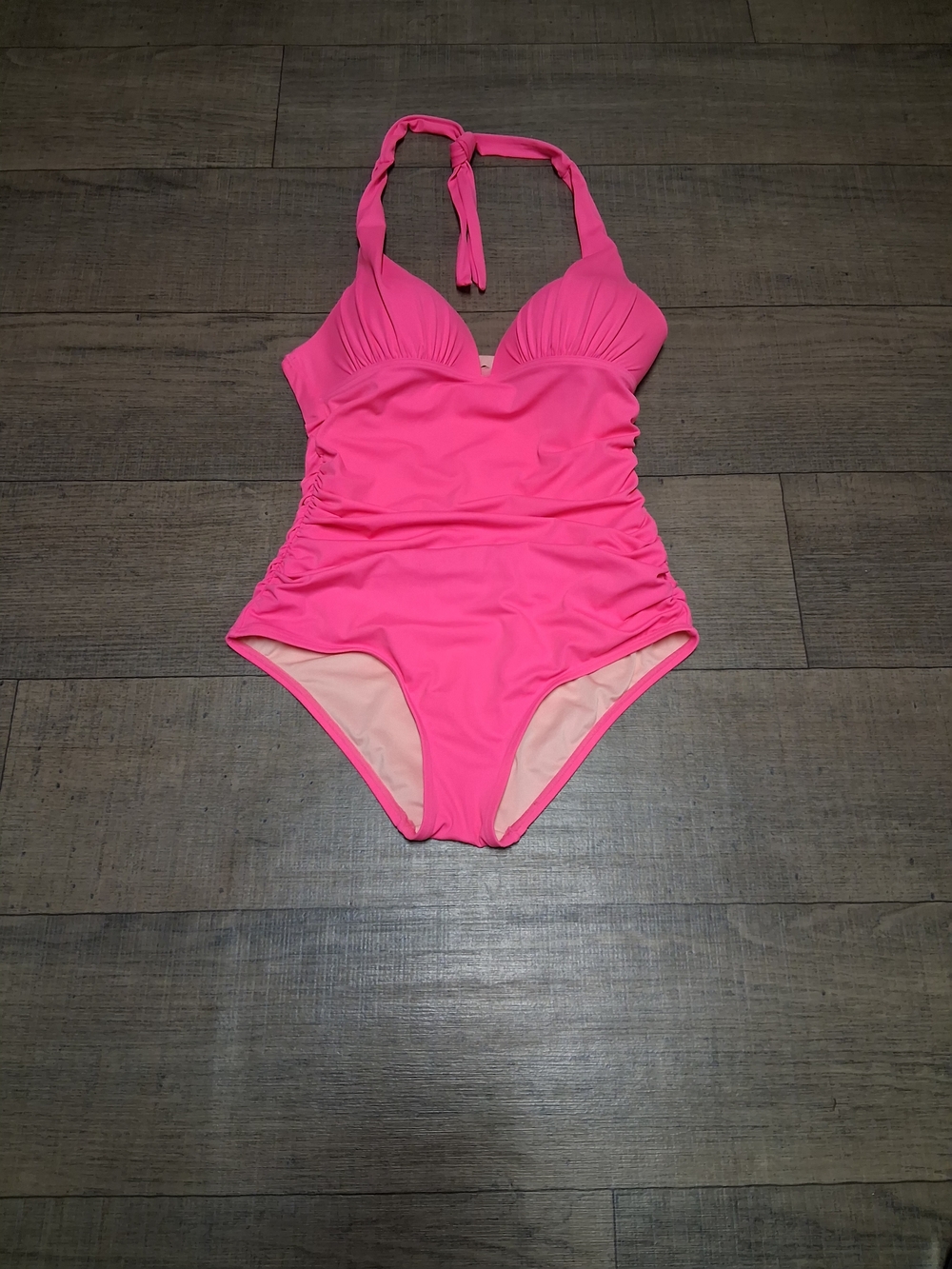 Victoria's Secret Bright Pink Girls' Halter One-Piece Swimsuit